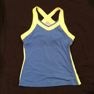 Saucony striped exercise yoga top